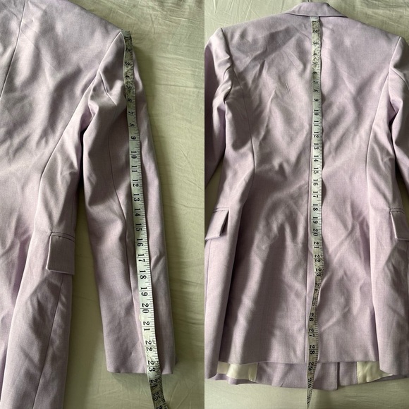 NWT ZARA Lilac Tailored Double-Breasted Blazer | XS - Picture 12 of 16